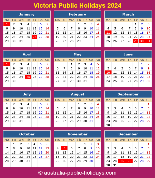 Bank Vic Calendar 2025 